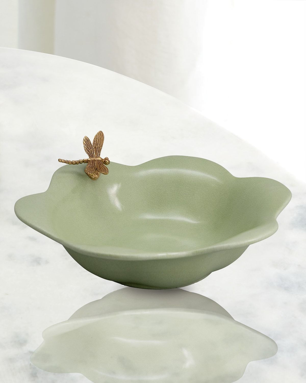 Dragonfly Celadon Bowl