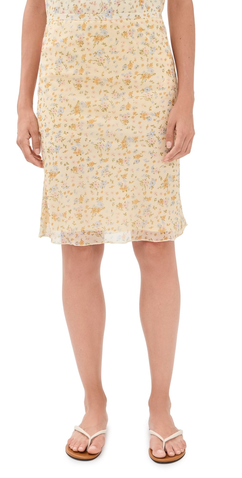 Lioness Shoreline Midi Skirt Beige XL
