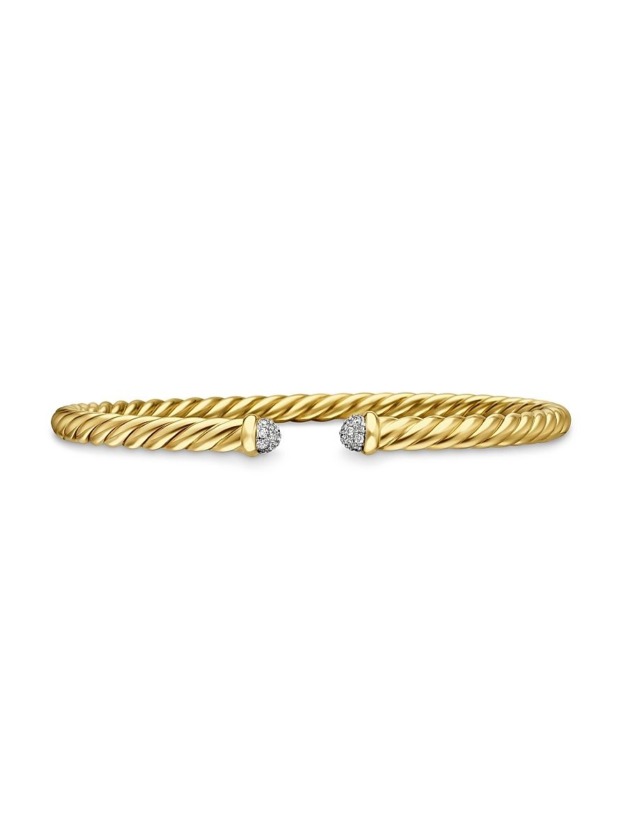 Women's Cable Flex Bracelet in 18K Yellow Gold - Diamond - Size XS