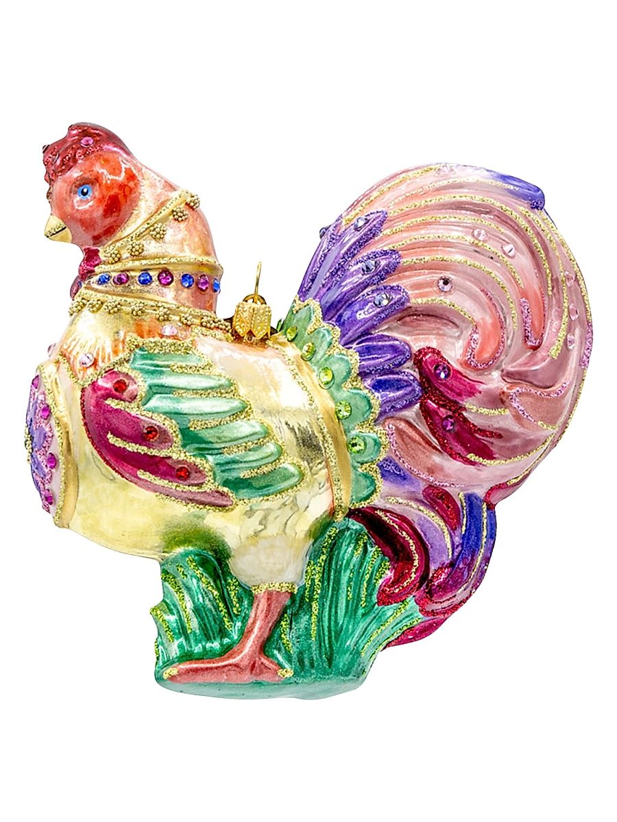 Lavish Rooster Christmas Ornament