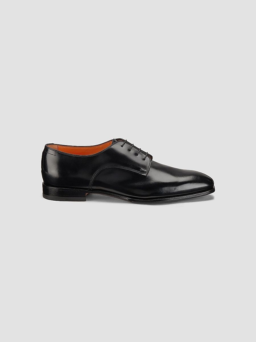 Santoni Men's Archer Leather Oxfords - Black - Size 13
