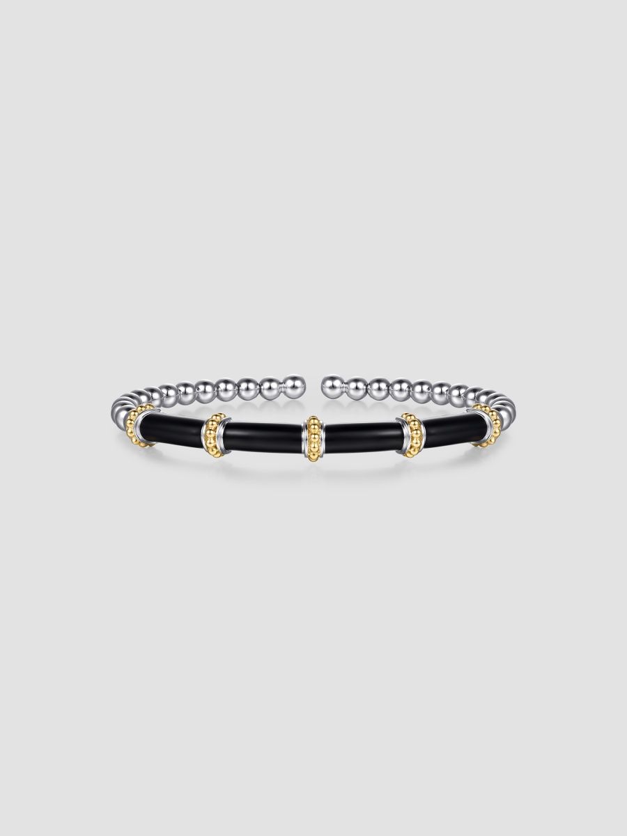 Gabriel & Co Women's Bujukan 14K Yellow Gold Split Bangle - Two Tone