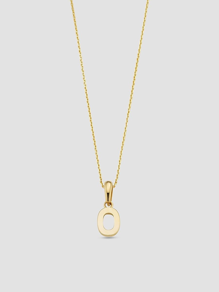 Women's My Number Pendant Necklace in 14K Yellow Gold - Number 9 Gold - Size 16