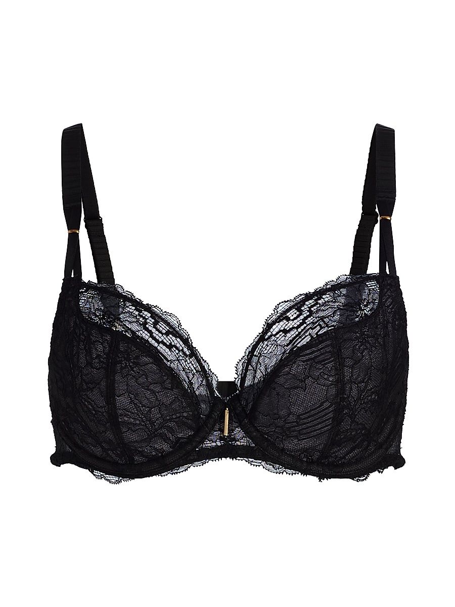 Women's Lace Underwire Bra - Black - Size 34G