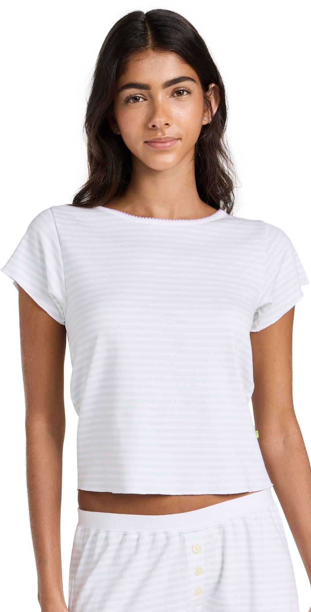 Cozyland by Morgan Lane Baby Jean Tee Sky Stripe XL