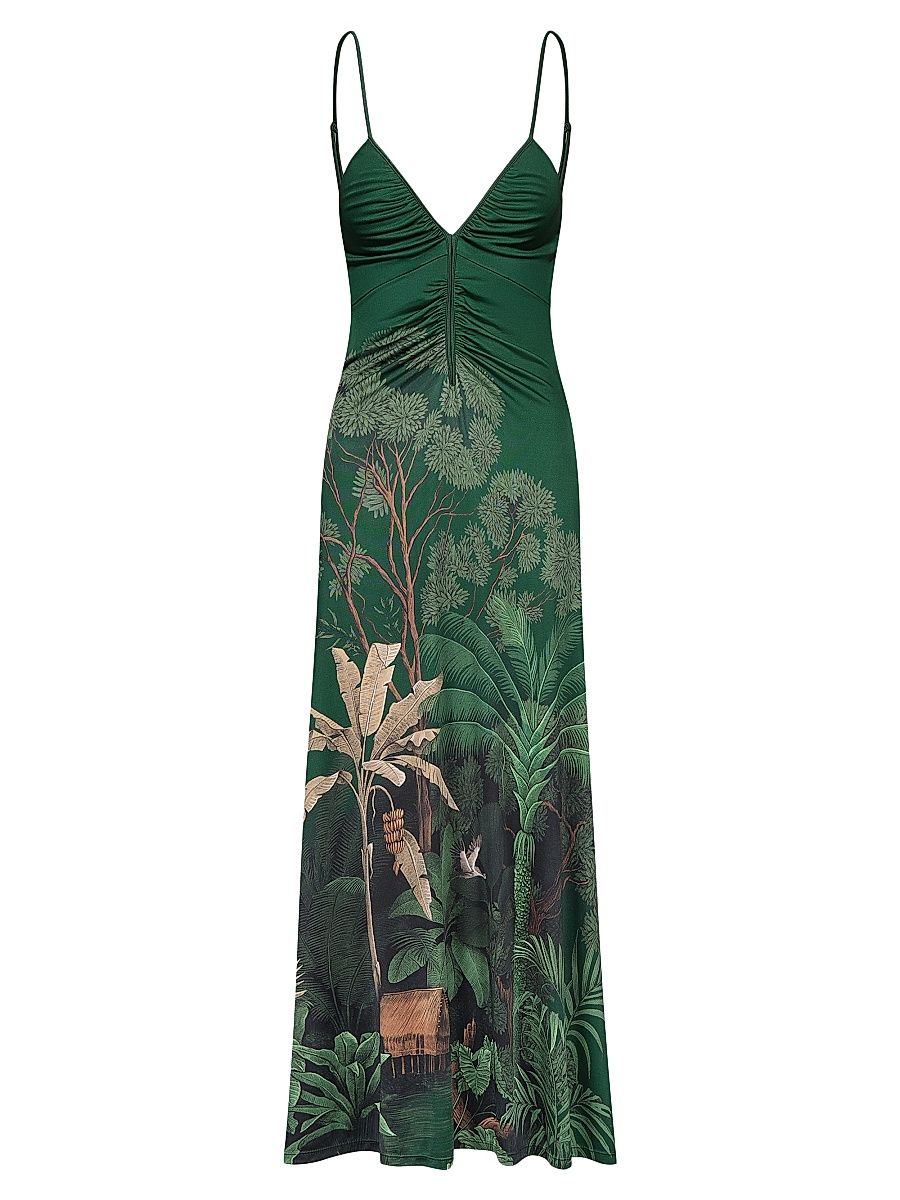 Women's Nuestra Tierra Maxi Slipdress - Green - Size 6