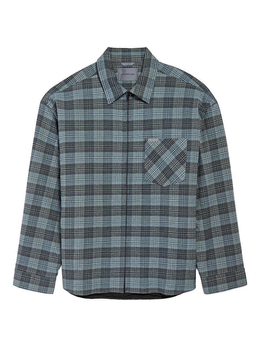 Men's Padded Overshirt - Blue - Size Small