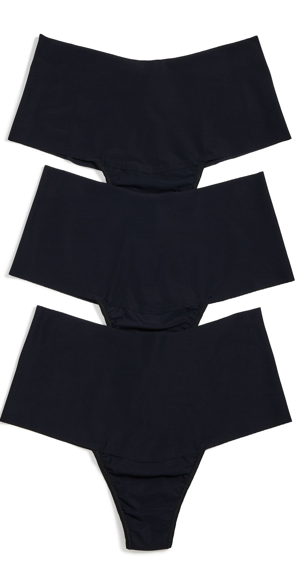 Hanky Panky Breathe Hi Rise Thong 3 Pack Black XL