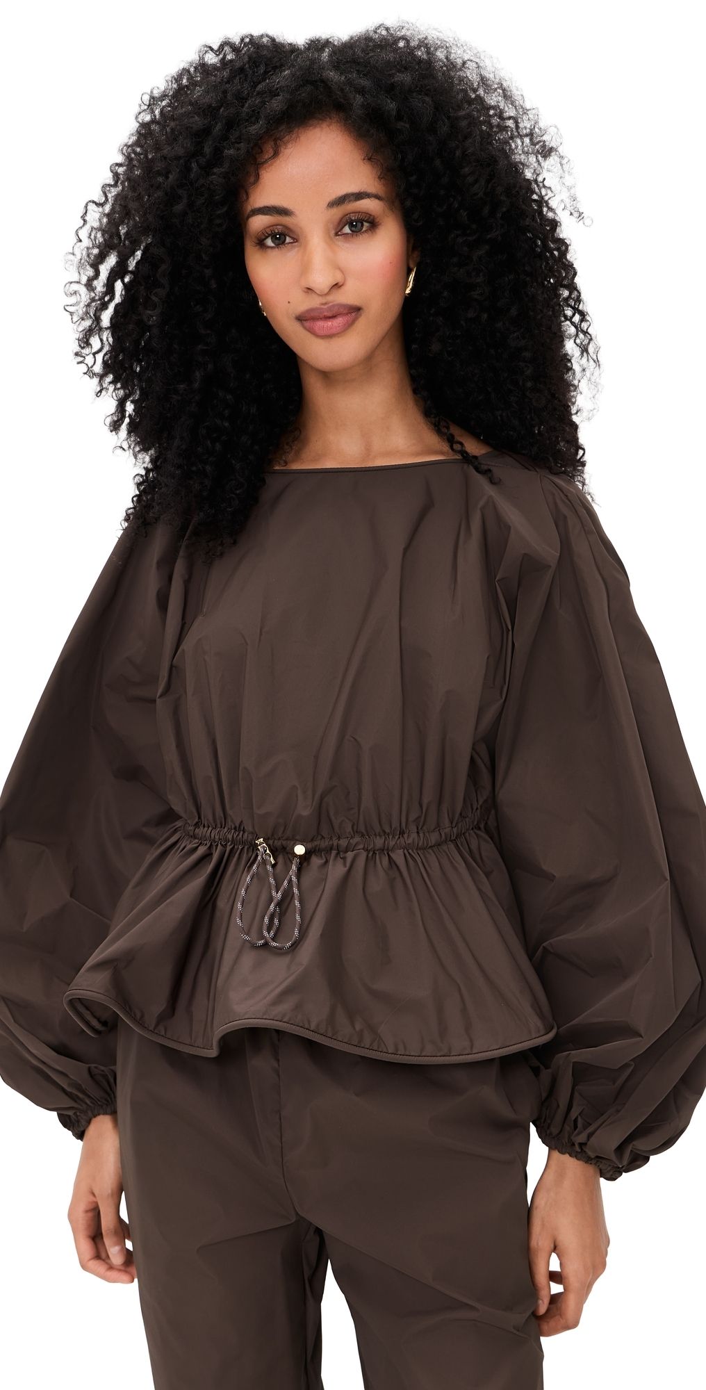 Zimmermann Alchemy Peplum Top Chocolate 4