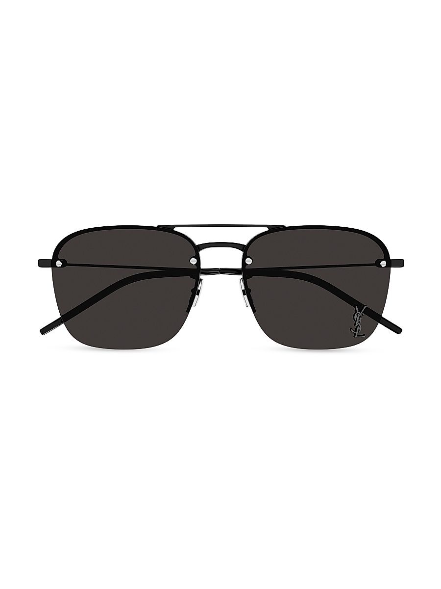 Women's Monogram Pin Metal 59MM Navigator Sunglasses - Black