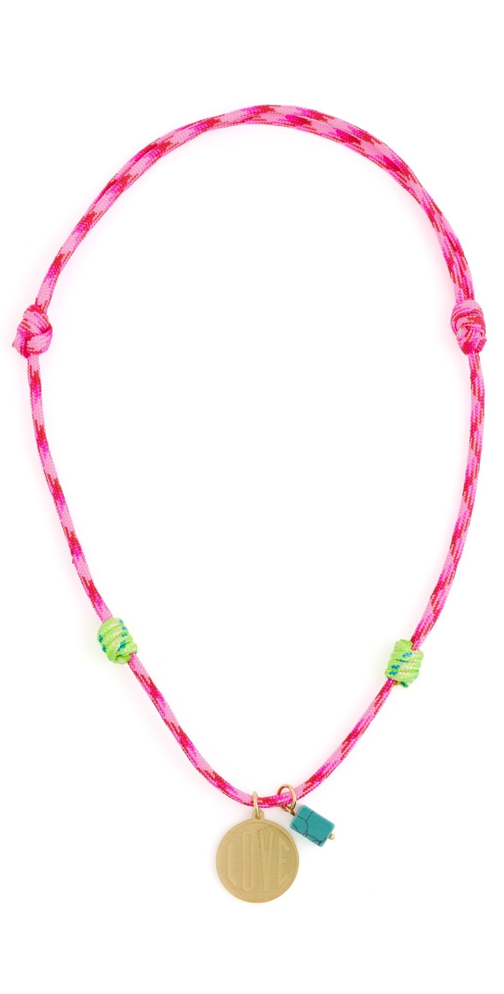 Logan Tay Dark Pink Love Rope Necklace Pink One Size