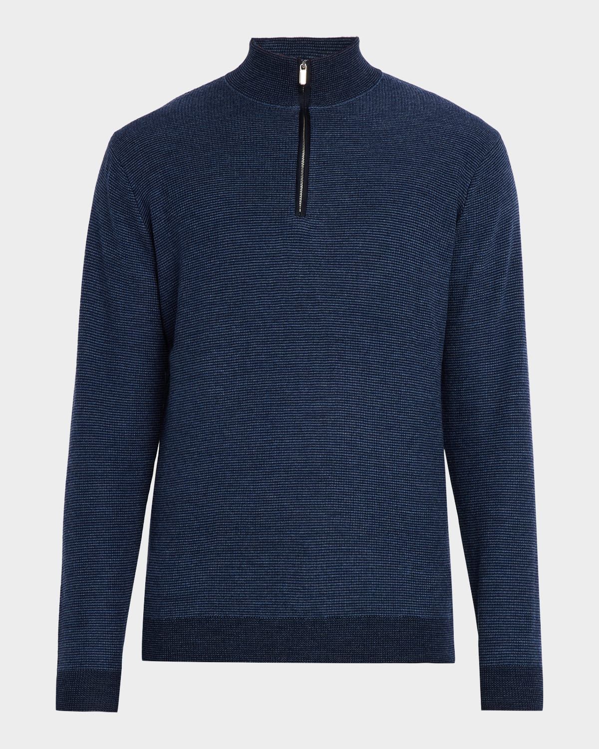 Men & apos;s West Merino Wool Quarter-Zip Sweater