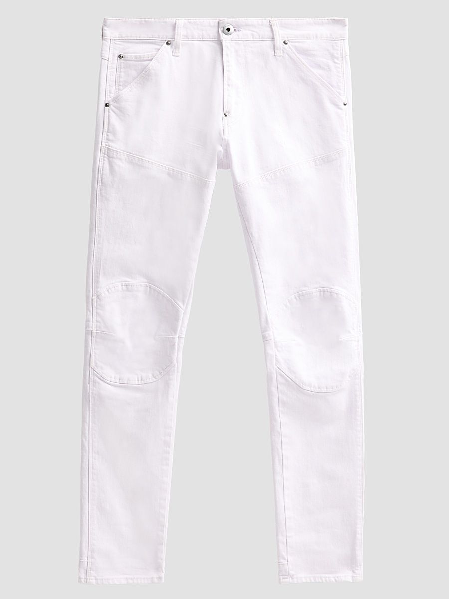 Men's 3D Knee-Pad Skinny-Fit Jeans - Paper White - Size 40