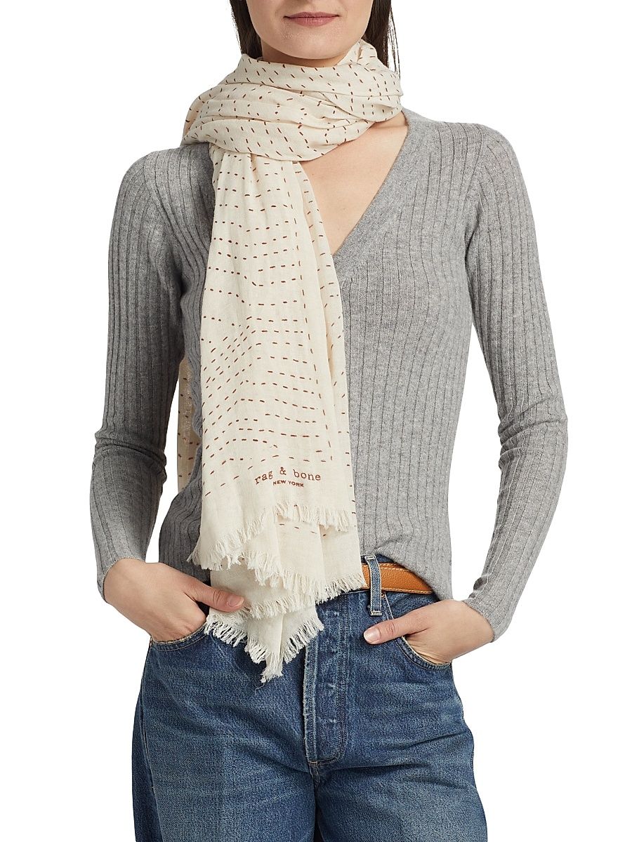 Women's Astra Dash Cotton Scarf - Beige