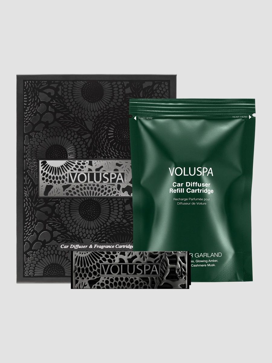 Voluspa Noble Fir Garland Car Diffuser Kit