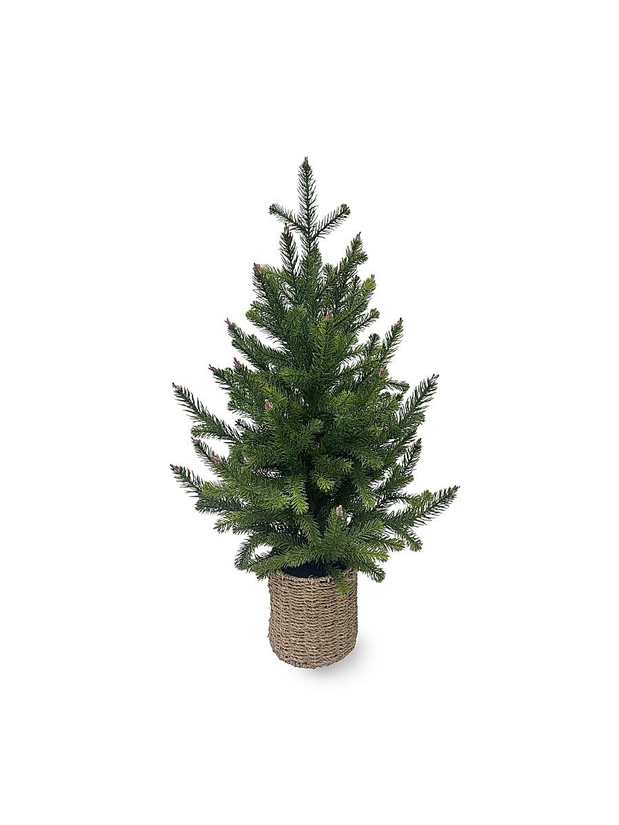 Artificial Pine Tree With Basket