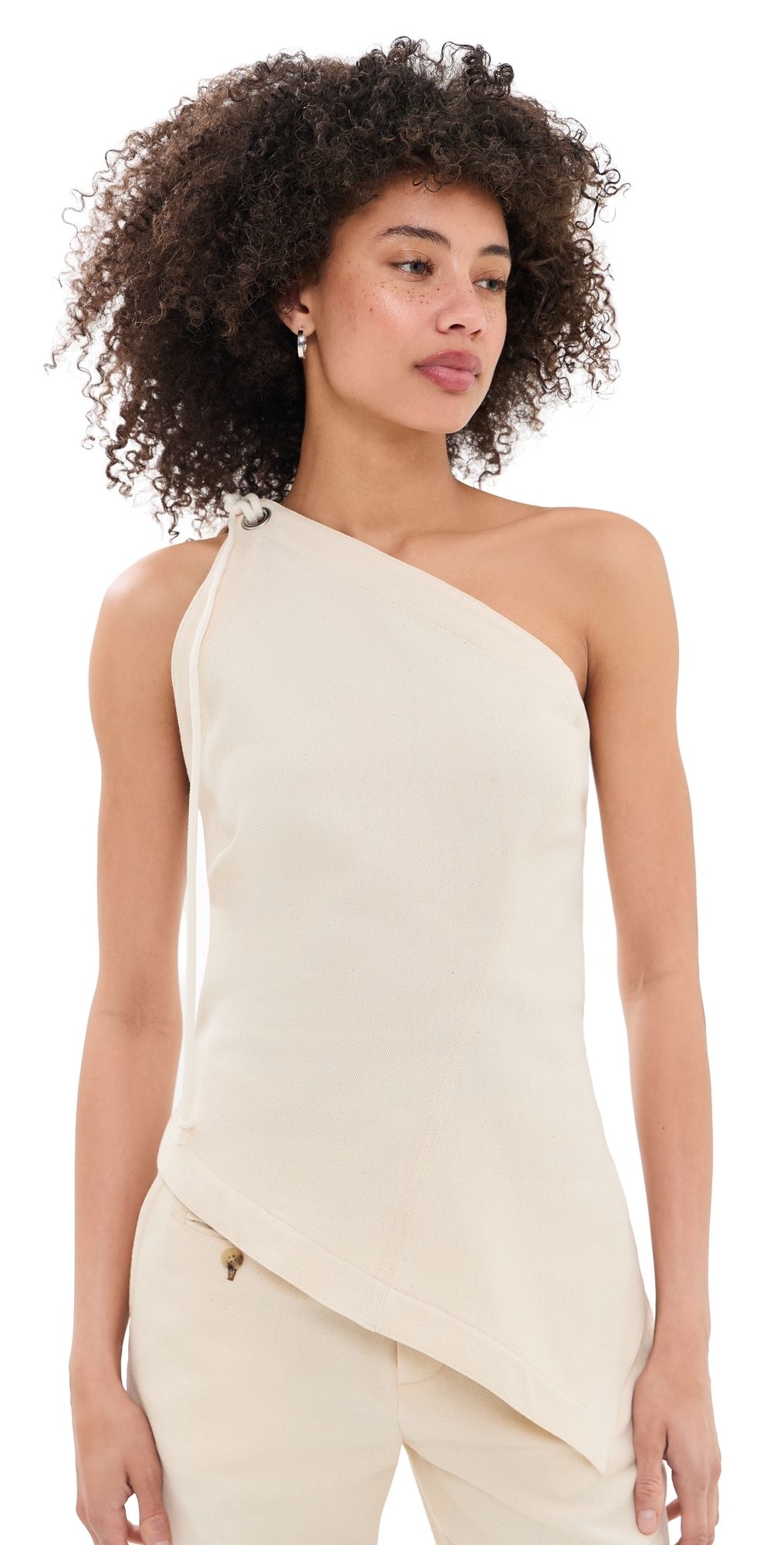 Helmut Lang Asymmetrical Sailor Top Muslin XS