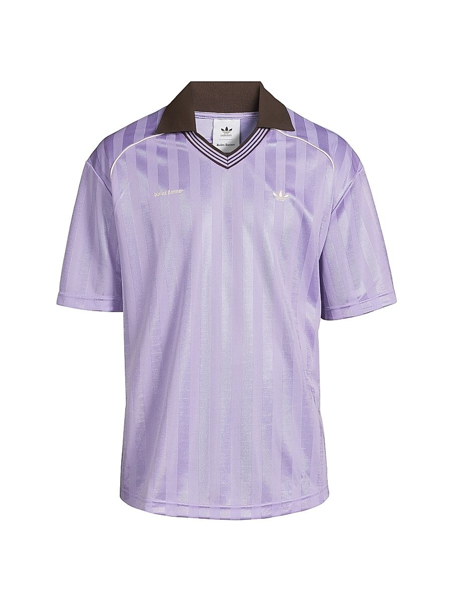 Men's adidas x Wales Bonner Football T-Shirt - Light Purple - Size XL