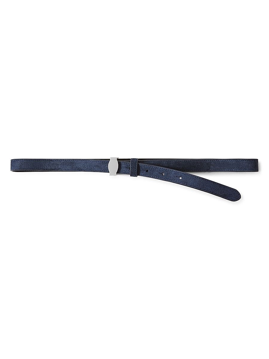 Women's Dash Suede Skinny Belt - Navy - Size Medium
