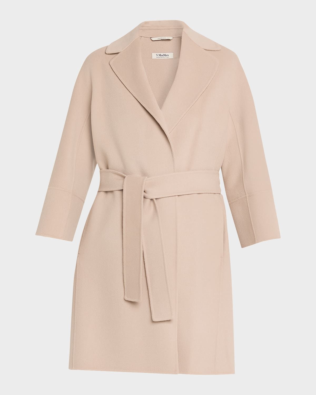 Double-Faced Wool Wrap Coat