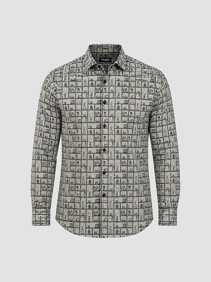 Men's Fibonacci Stretch Shirt - Multicolored - Size Large