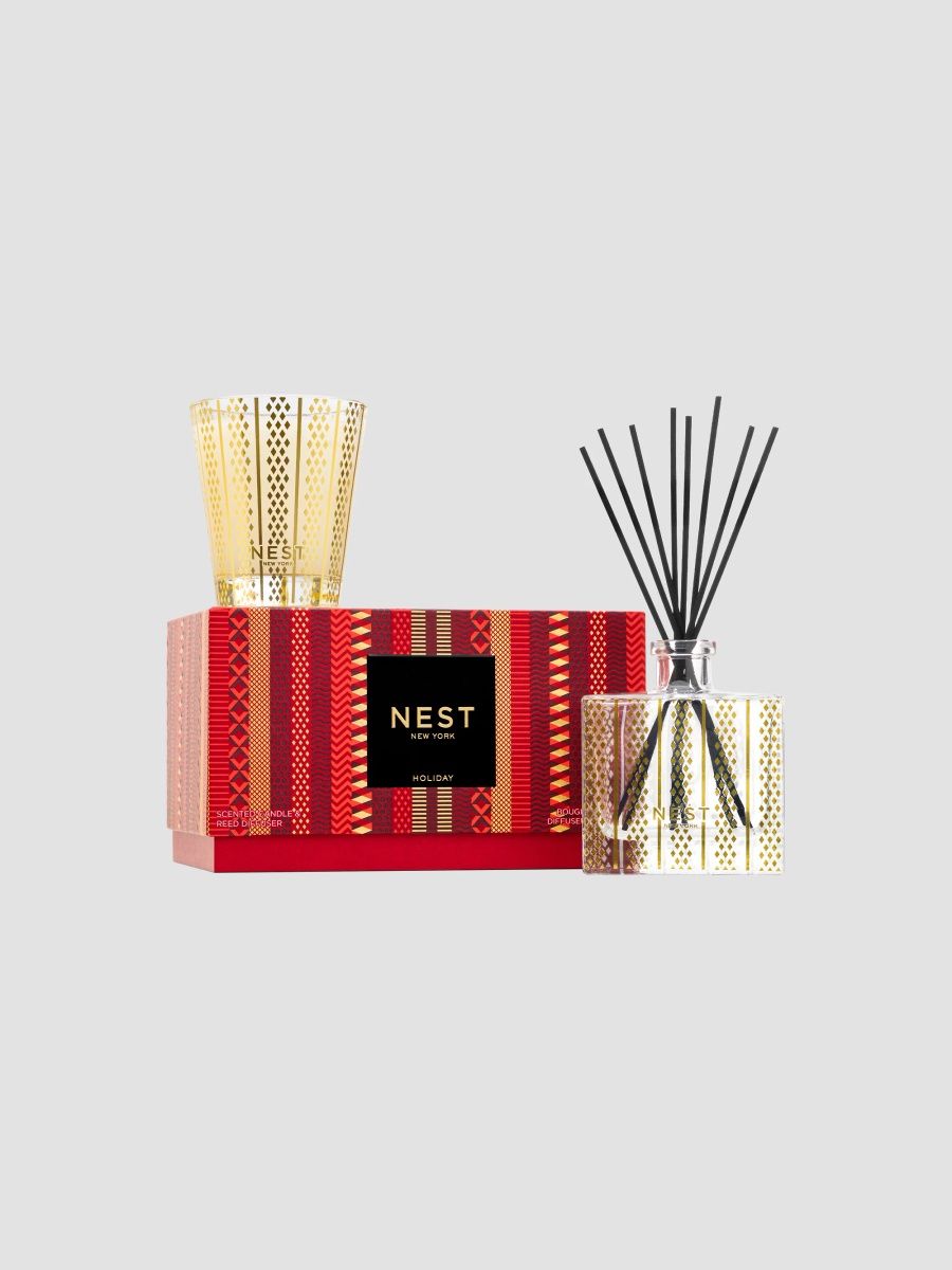NEST New York Holiday Classic Scented Candle & Reed Diffuser 2-Piece Gift Set