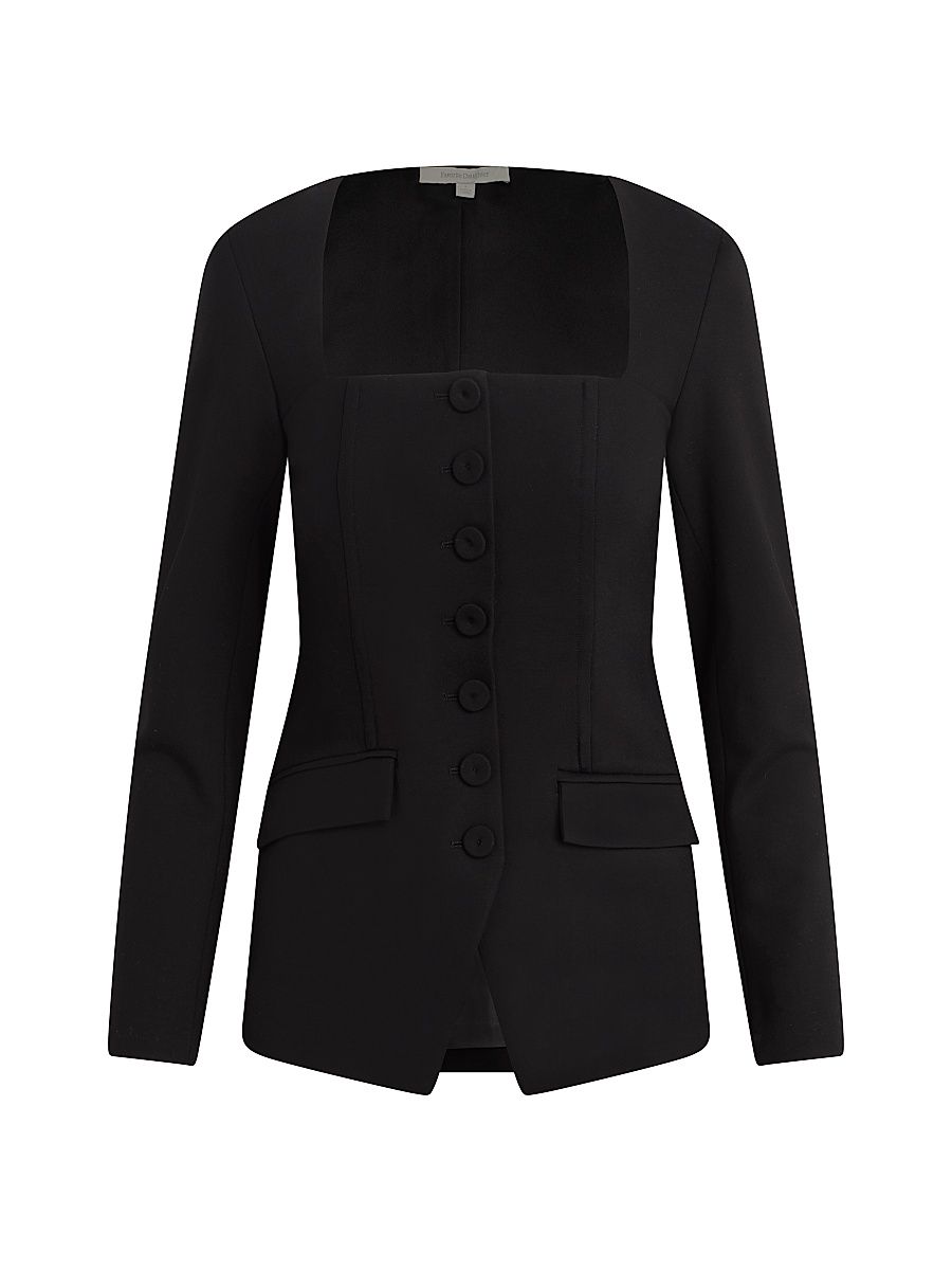 Women's The Penelope Square-Neck Top - Black - Size 12