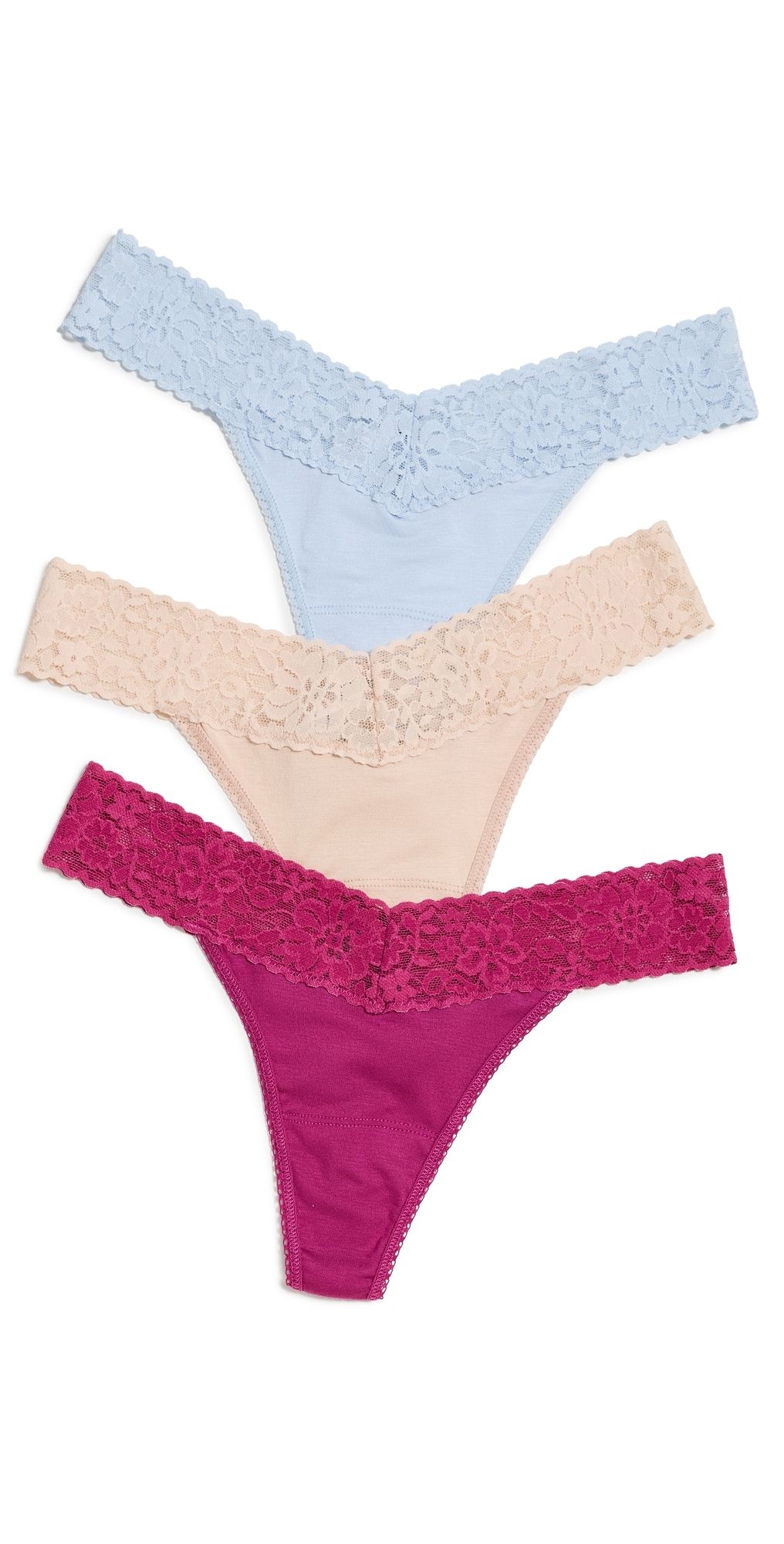Hanky Panky Dreamease Original Rise Thong 3 Pack Plss One Size