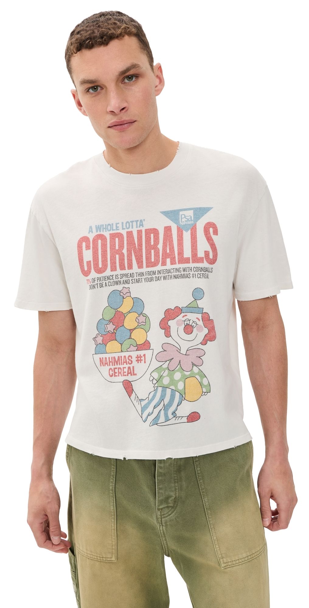 Nahmias Cornball Boxy Tee Egg White Dj Vintage Jersey M