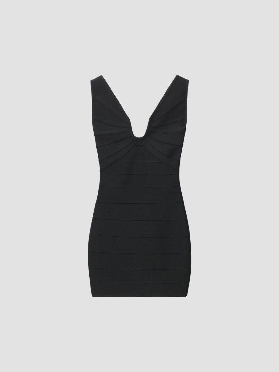 Women's Noir Bandage Mini Dress - Black - Size Large