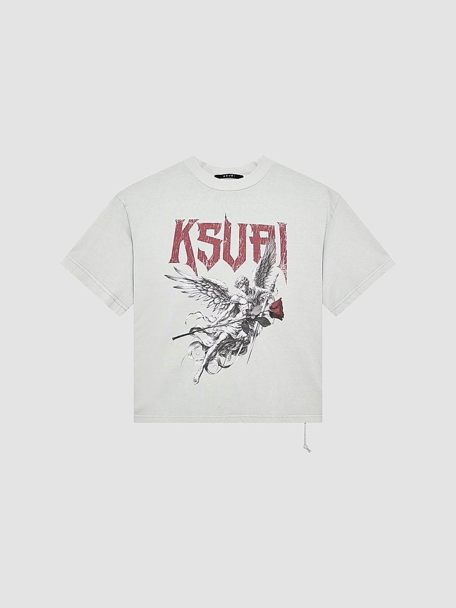 Men's Graphic Cotton T-Shirt - Grey - Size XXL