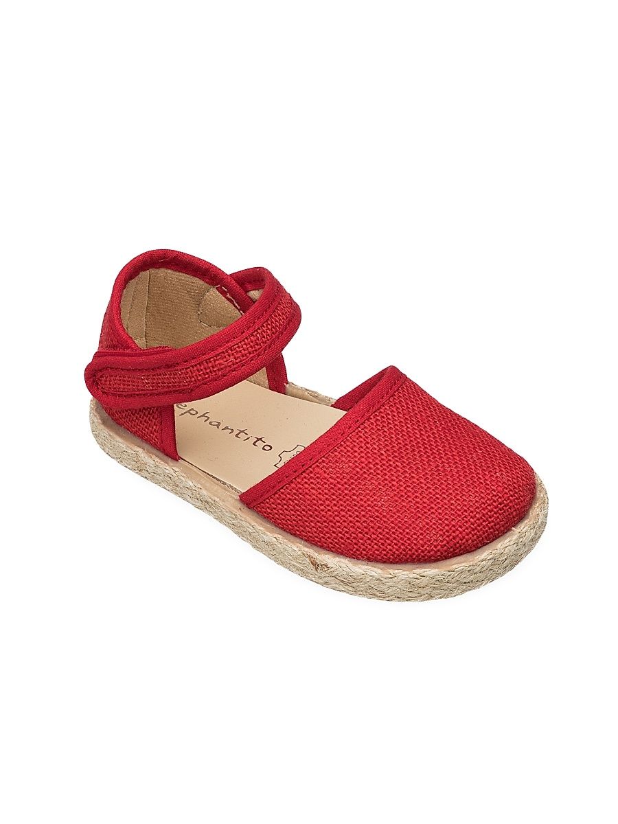 Baby's & Girl's Linen Espadrilles - Linen Red - Size 2.5 (Child)