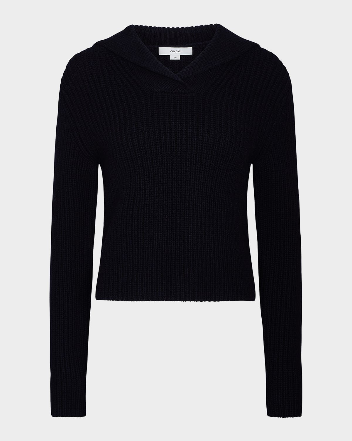 Ribbed Wool-Cashmere Sailor Sweater