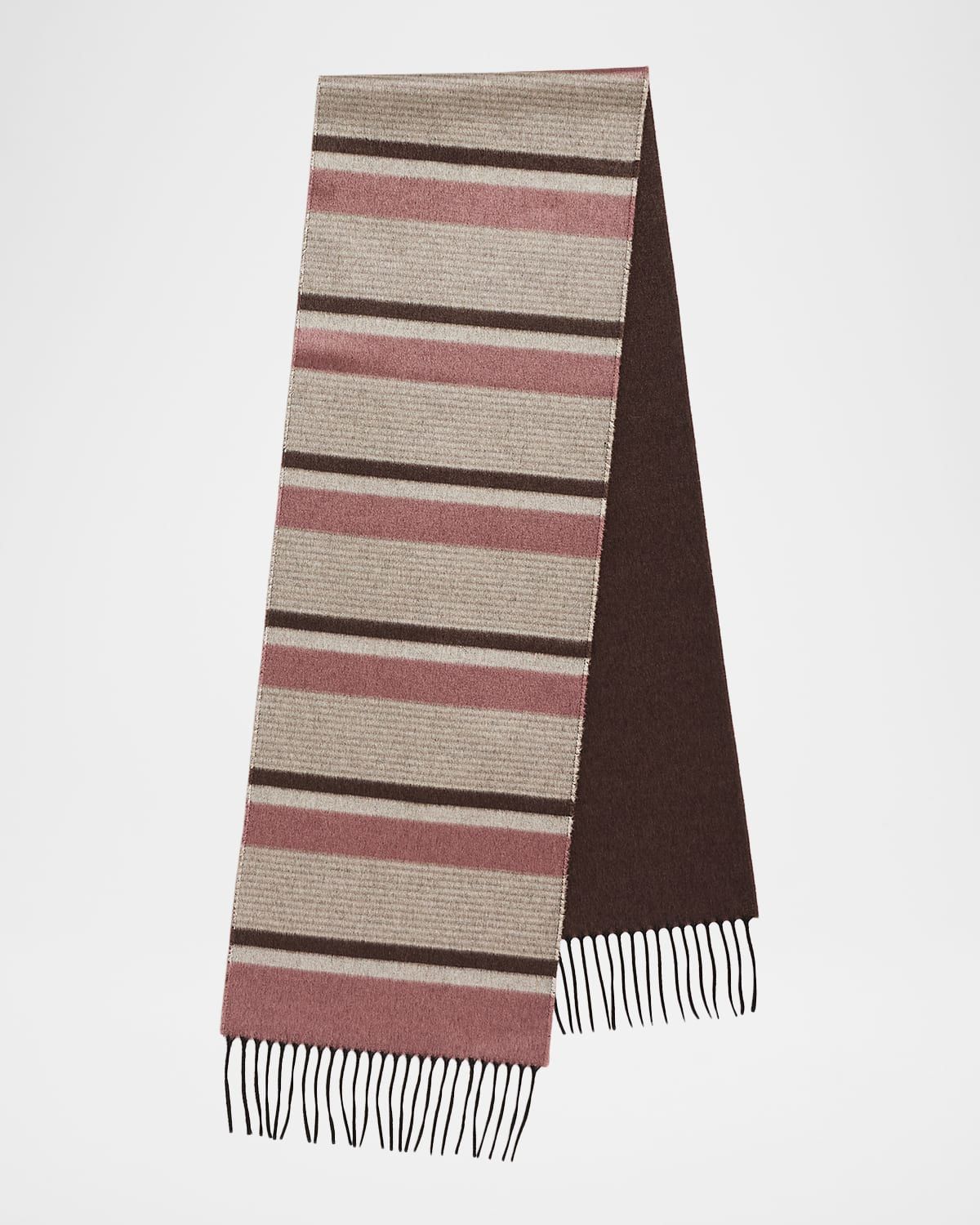 Men & apos;s Rascar Solid to Stripe Silk and Cashmere Scarf