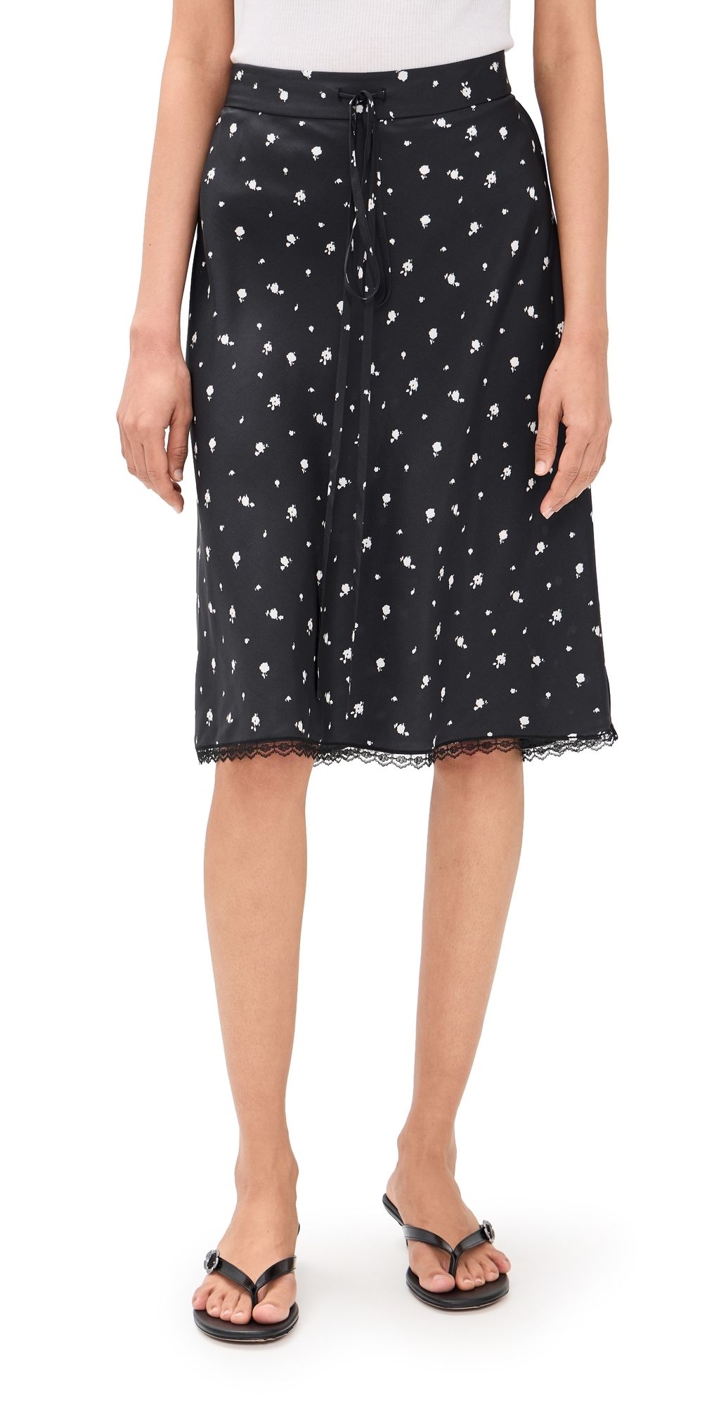 Lee Mathews Roxie Silk Skirt Black 2