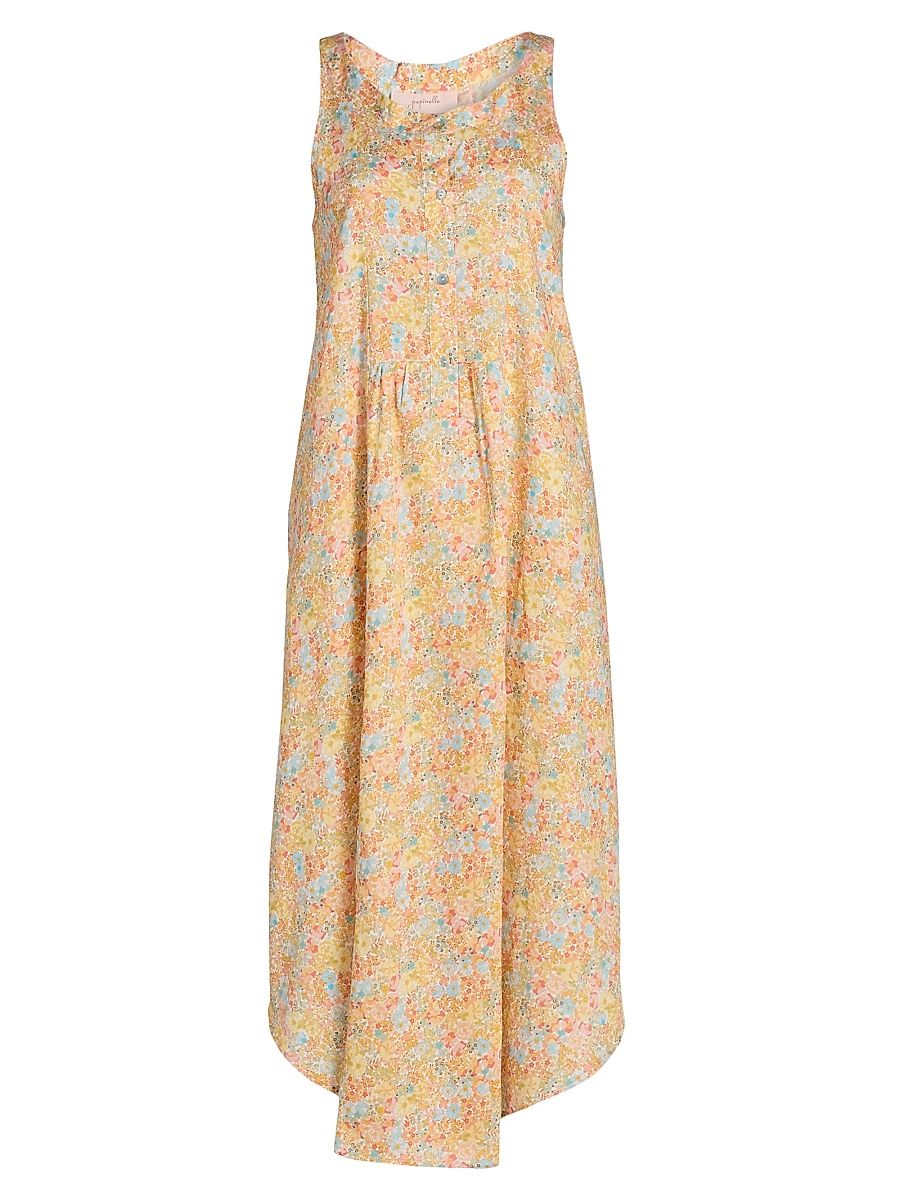 Women's Carly Floral Cotton Nightie - Honey Yellow - Size XXL