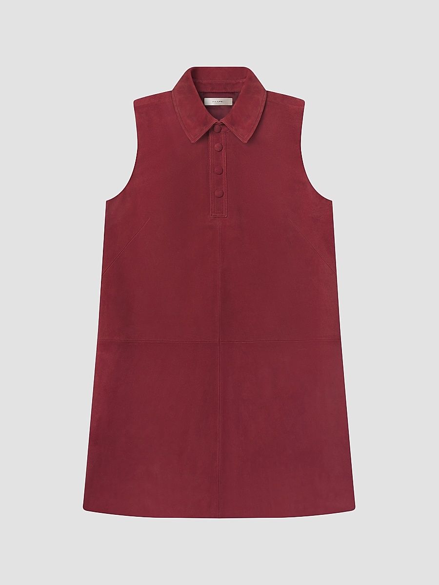 Women's City Shift Suede Mini Shirtdress - Garnet - Size 12