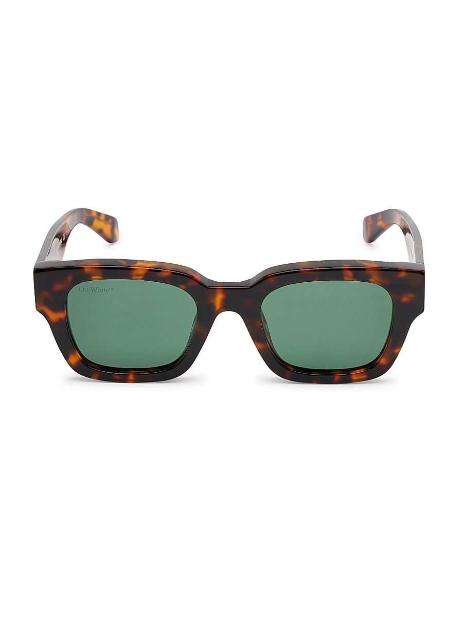 Men's Zurich 147MM Square Sunglasses - Havana Dark Green