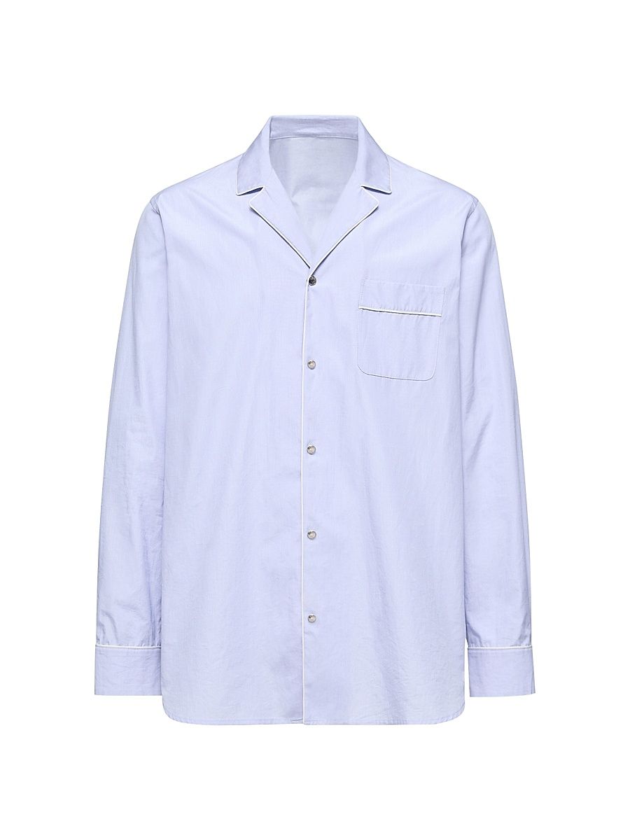 Men's Shirt in Cotton - Light Blue - Size XL