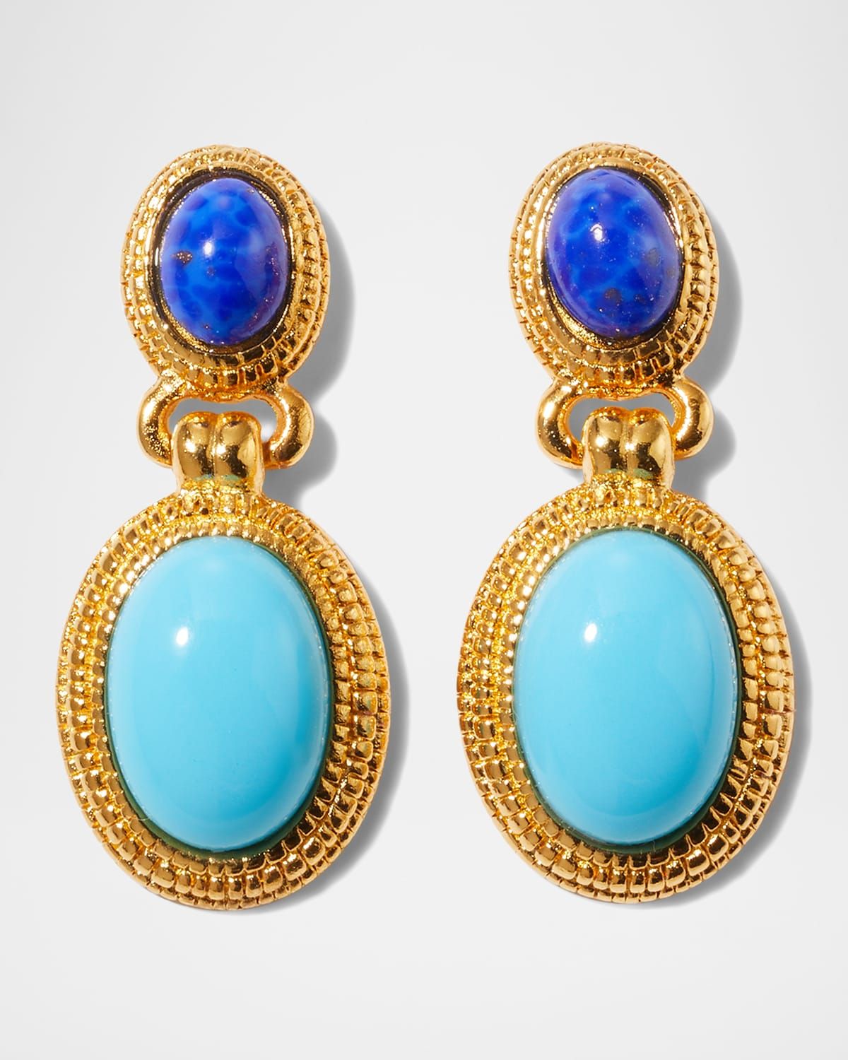 Multi Blue Drop Earrings