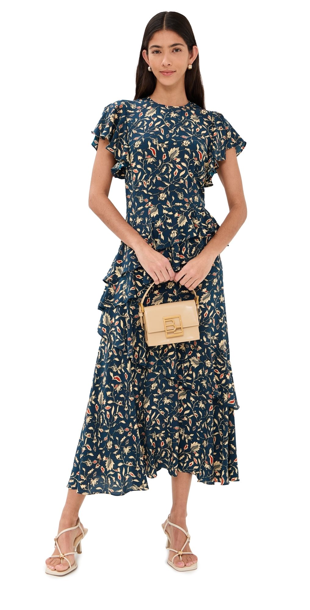 Ulla Johnson Amaia Silk Dress Midnight Garden 16