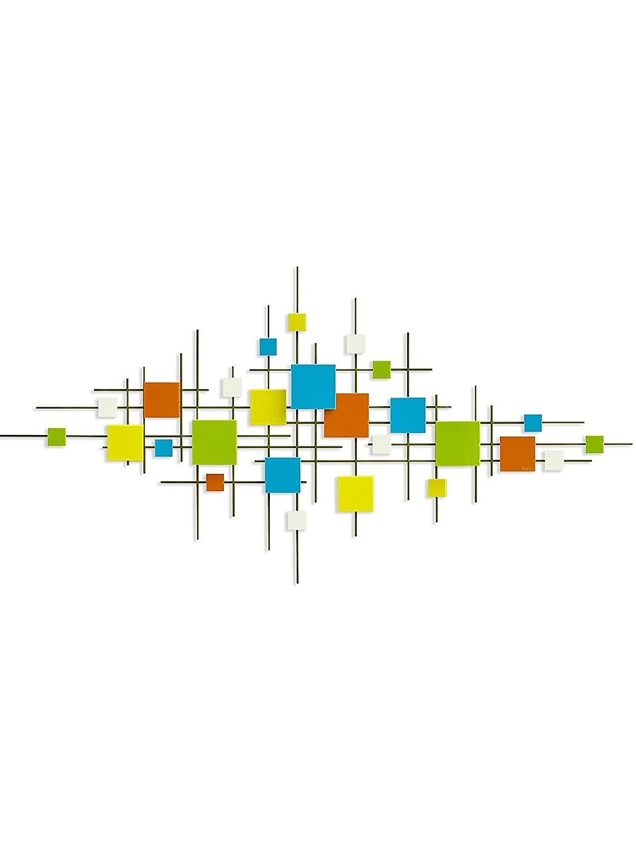 Linear Glass & Steel Wall Sculpture