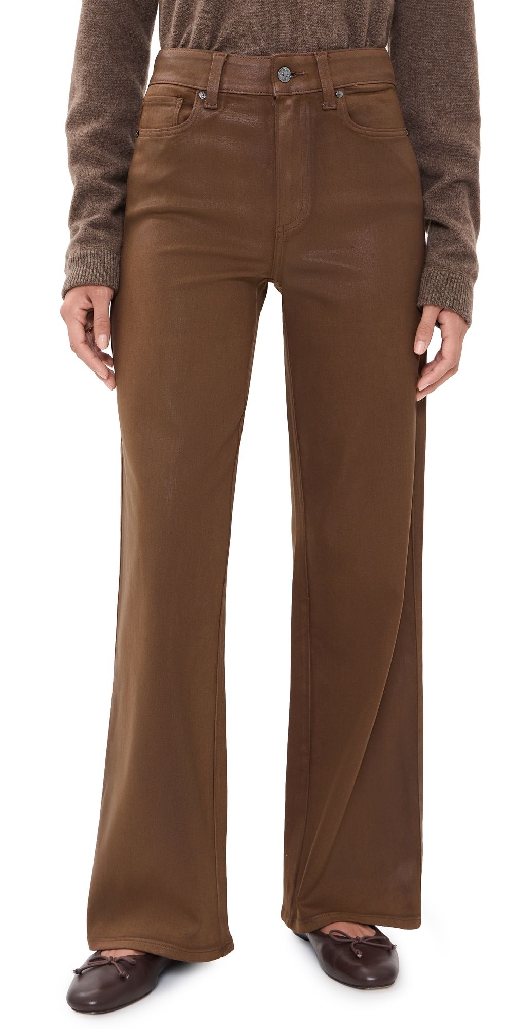 PAIGE Coated Anessa Coated Jeans Cognac Luxe Coating 29