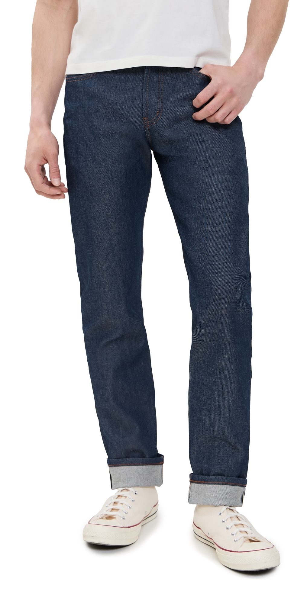 Naked & Famous Denim Weird Guy Natural Indigo Selvedge Jeans Indigo 32