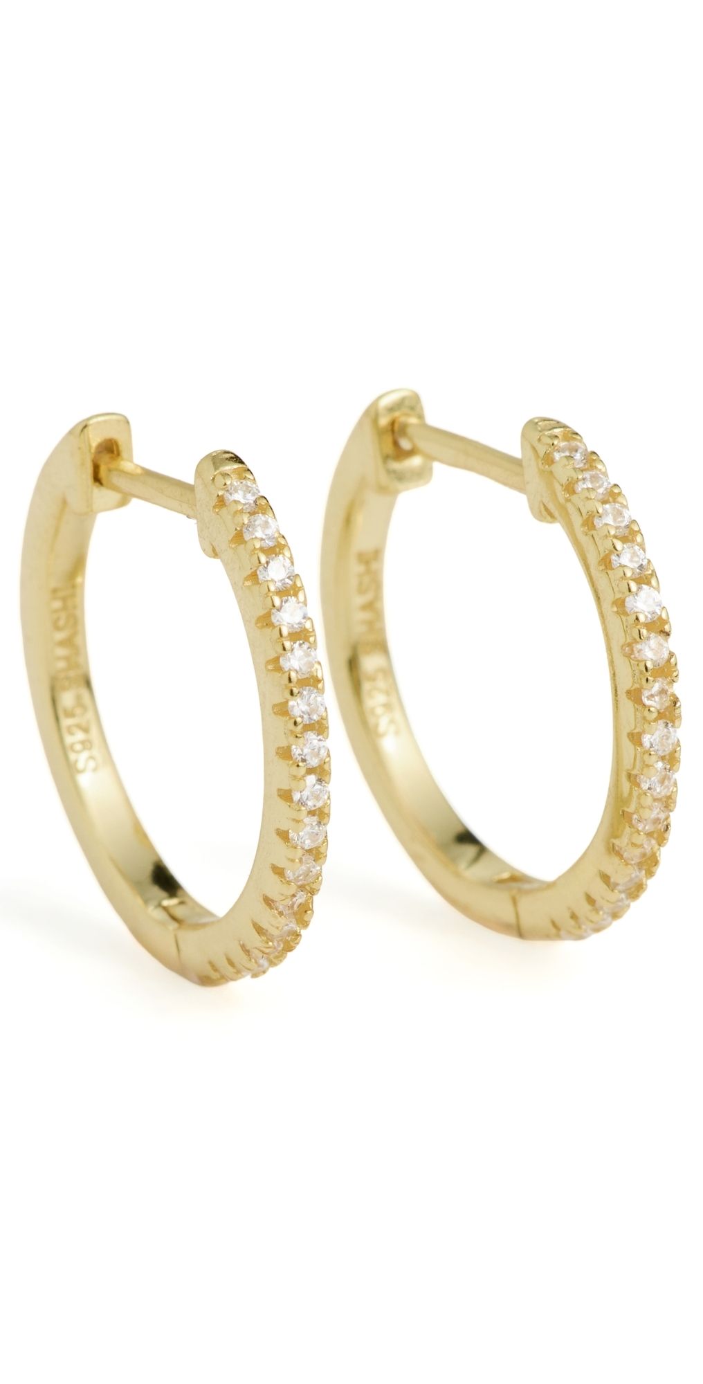 SHASHI Everyday Hoop Earrings Gold One Size