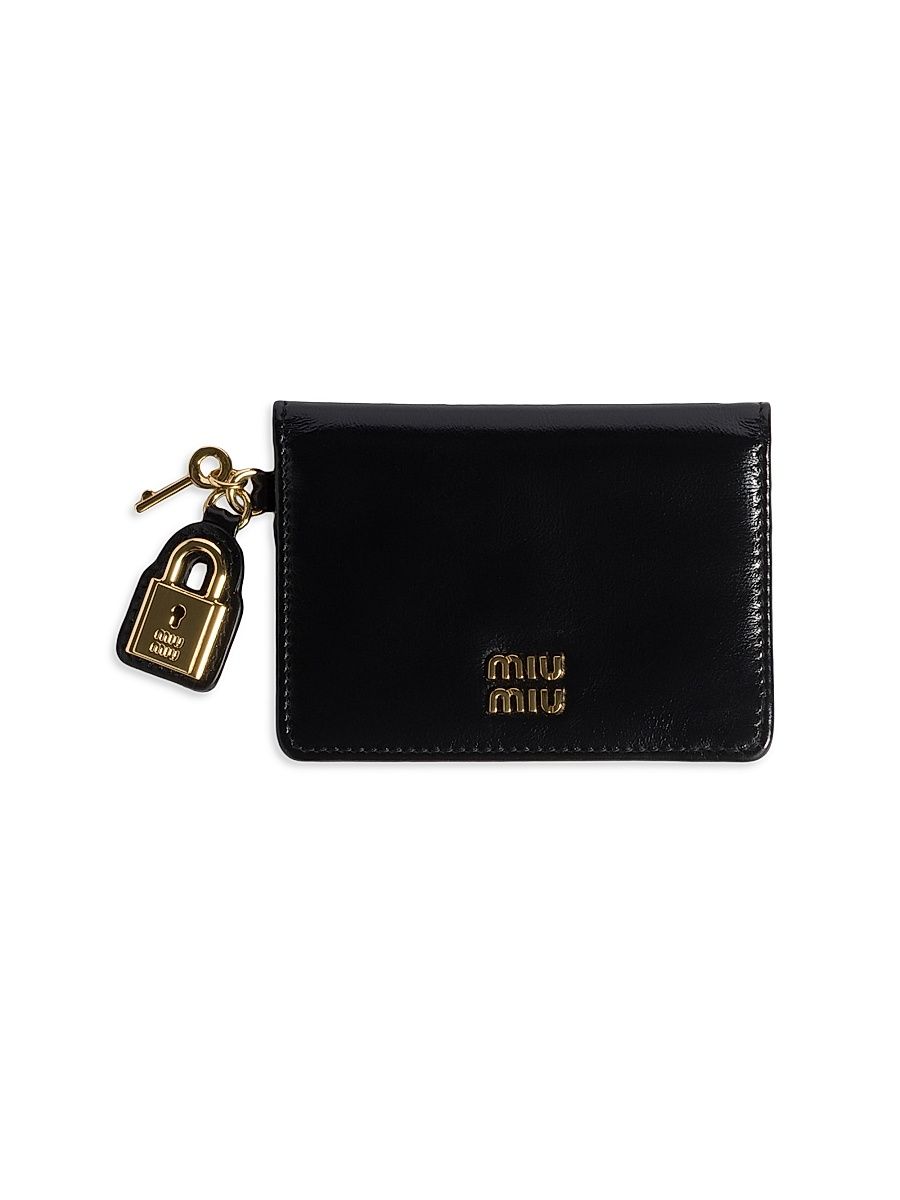 Women's Leather Card Holder - Black
