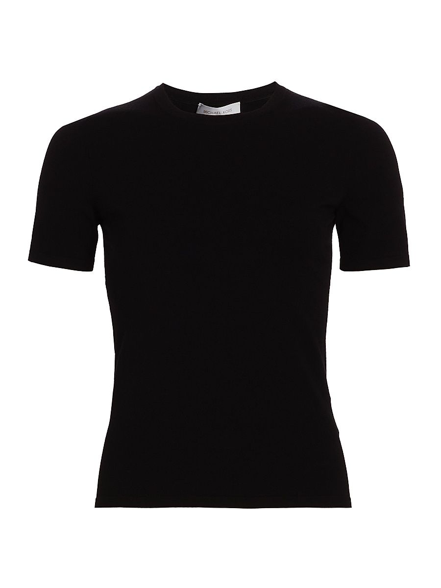 Women's Short-Sleeve Crewneck T-Shirt - Black - Size Medium