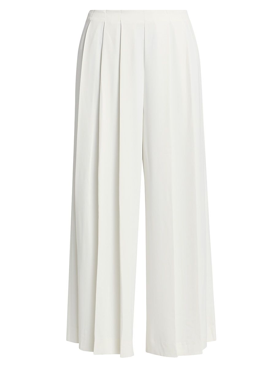 Women's Novalynn Pleated Crop Pants - White - Size 16