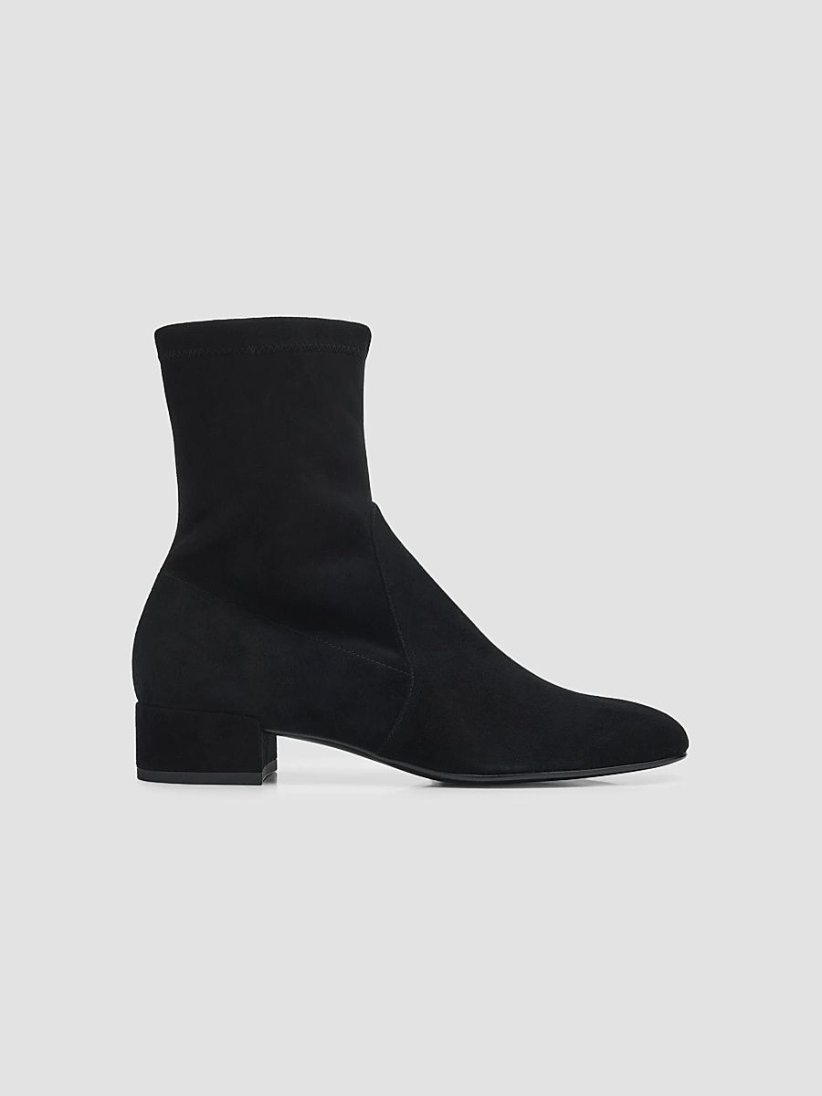 Women's Bacari 25MM Suede Ankle Boots - Black - Size 12