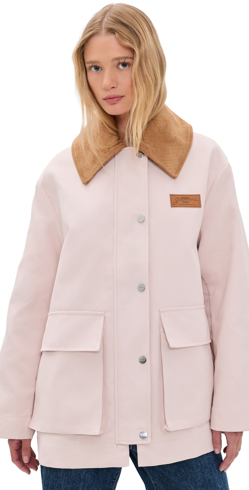 GANNI Heavy Twill Jacket Primrose Pink L/XL